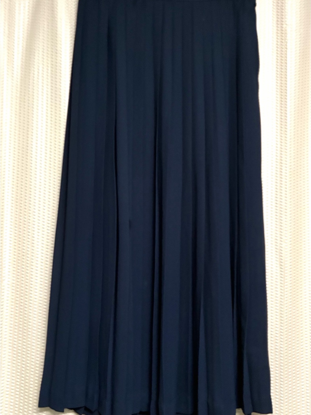 Vintage Chaus Navy Pleated Maxi Skirt Size   6